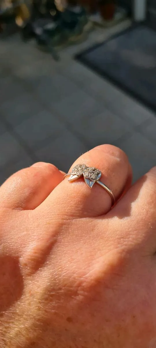 Sterling Silver Ring With Diamonds - Image 2