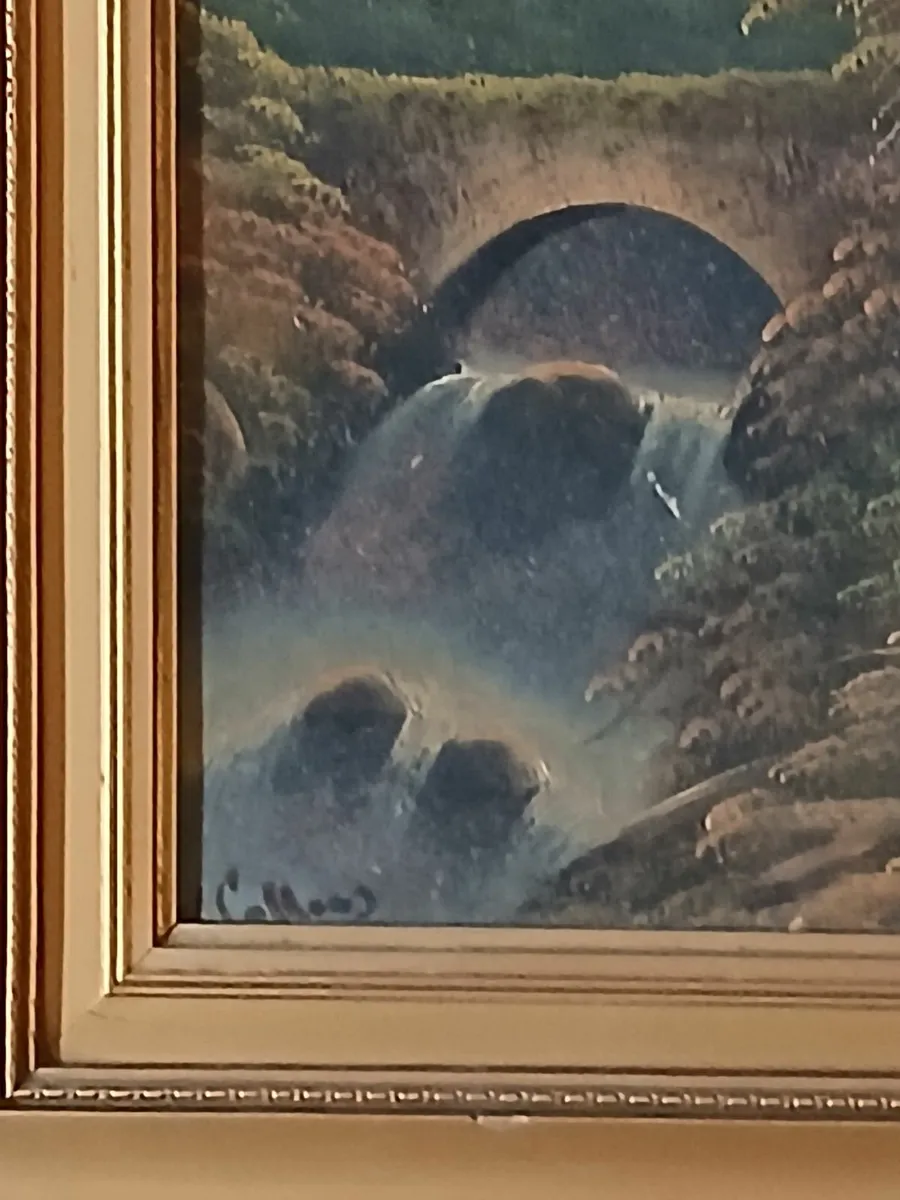 Landscape paintings gilt frames - Image 4