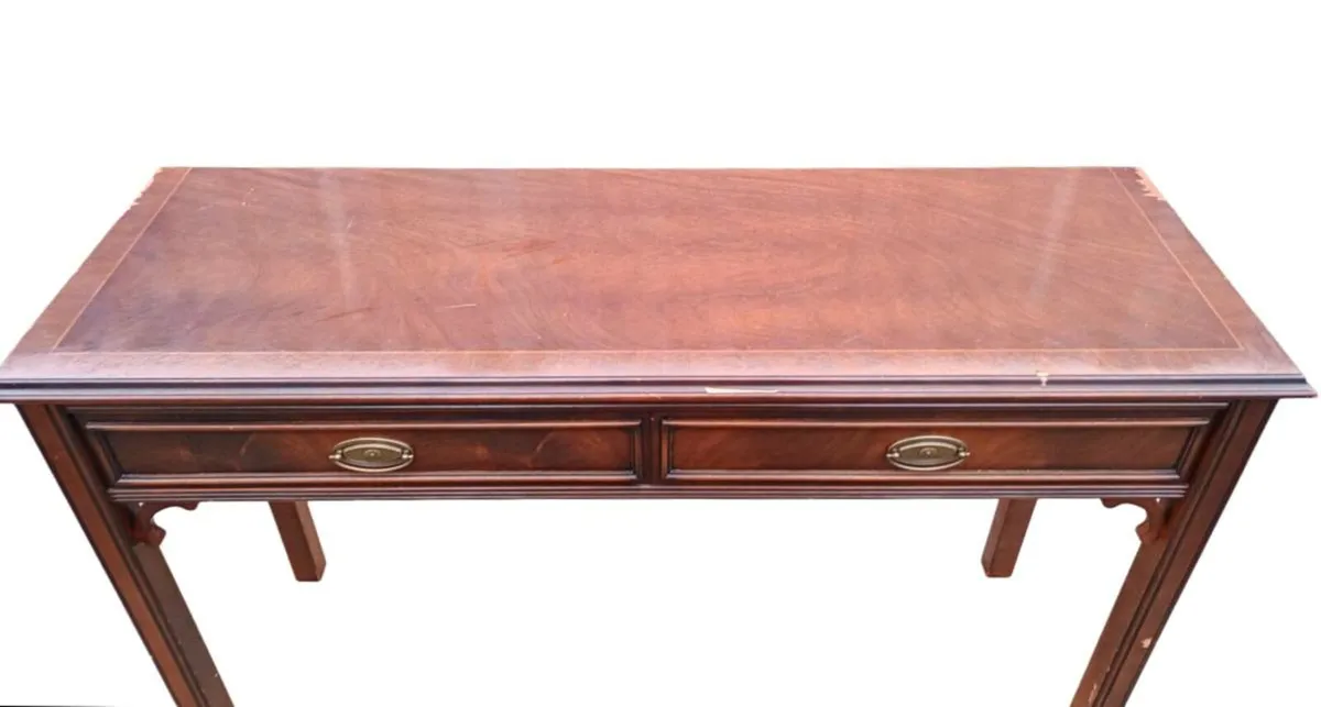📍 CLEARANCE: Mahogany Table with two drawers - Image 4