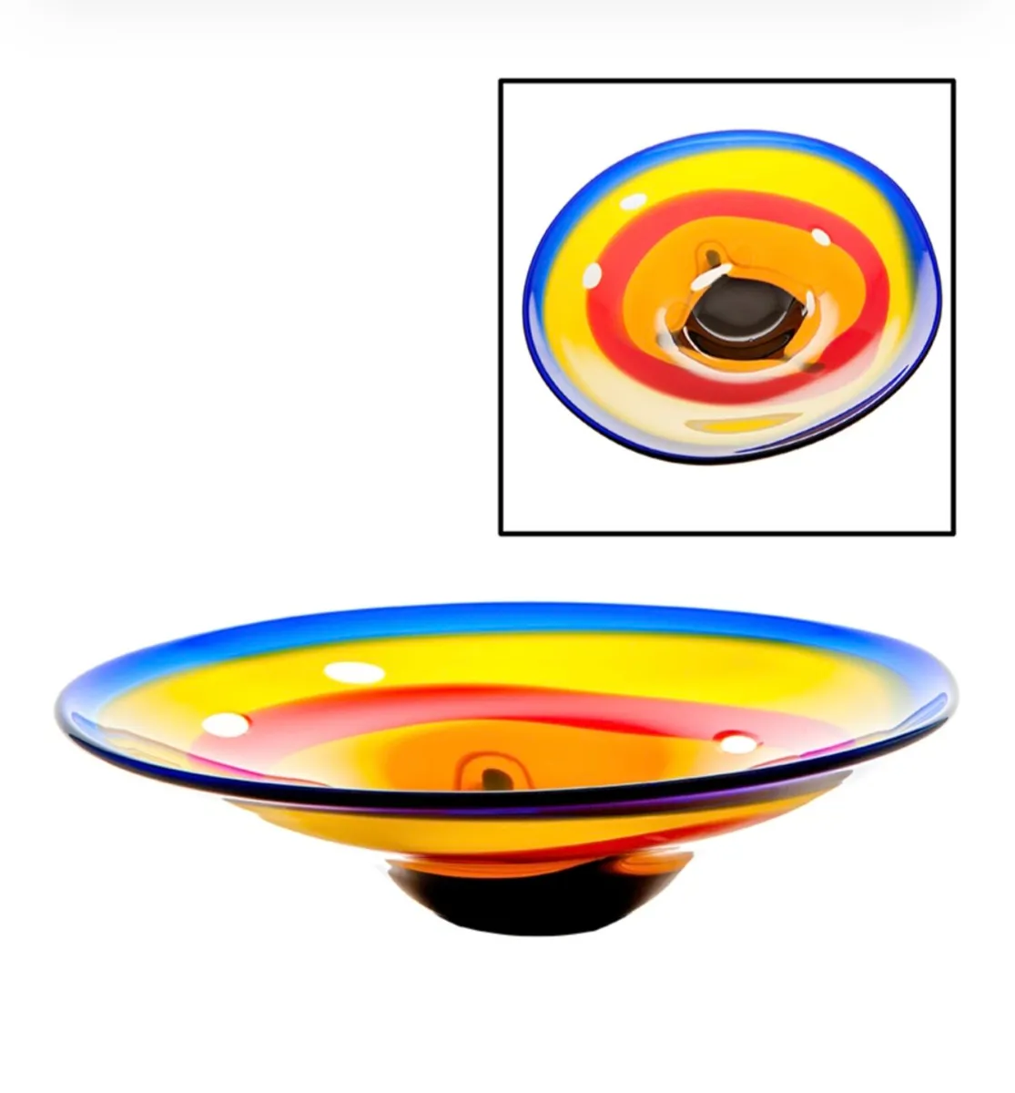 Irish handmade glass centre piece, - Image 4