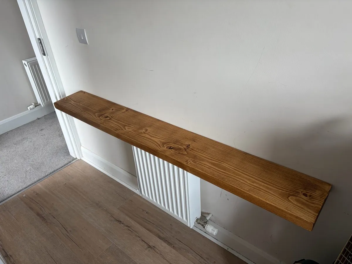 Solid wood shelf - 1.6m x 22cm x 4cm - New, Unused - Image 1