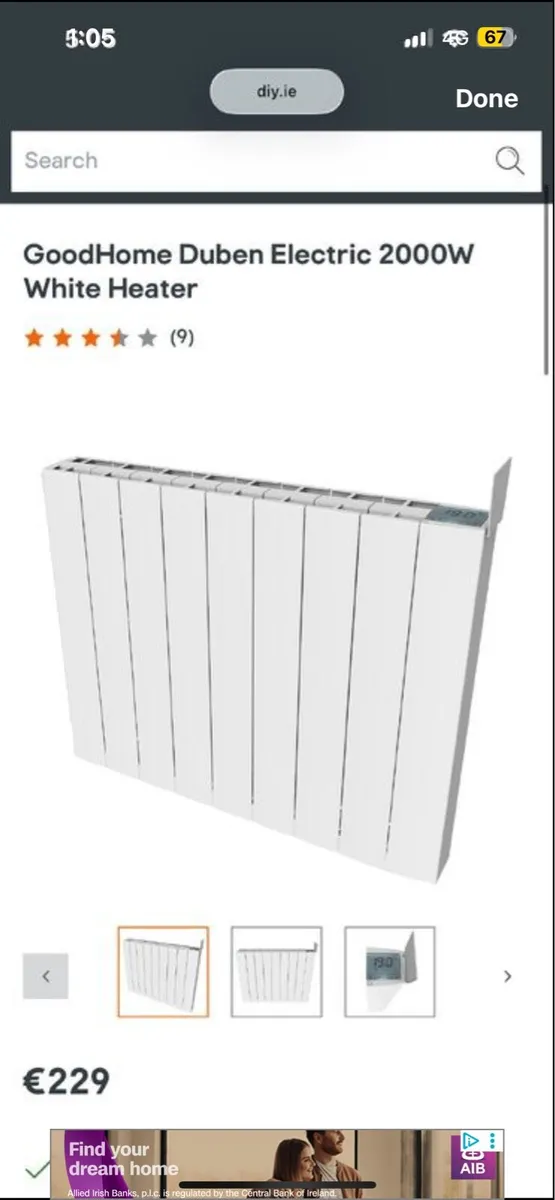 electric radiator . Heating