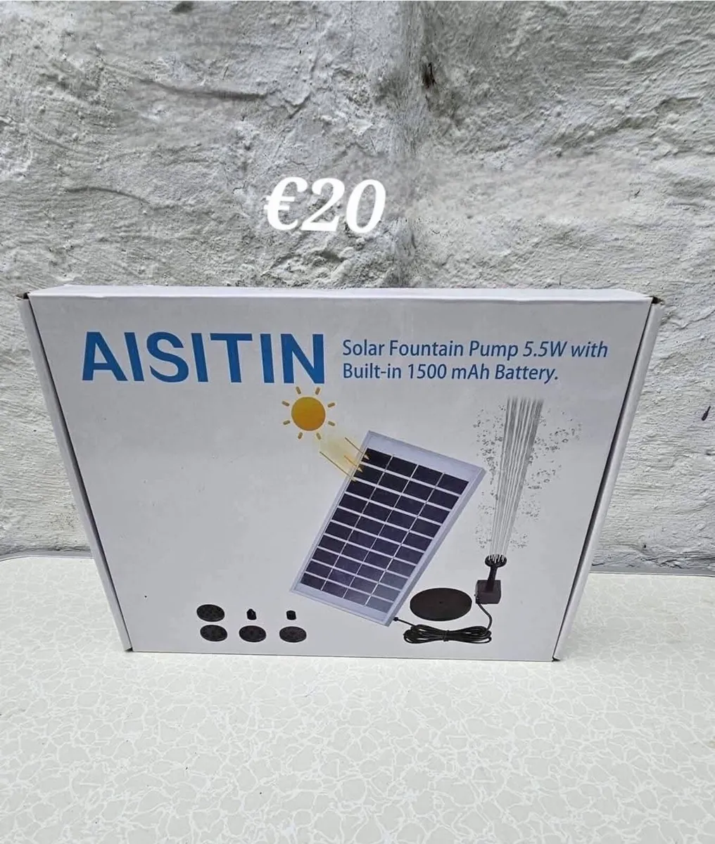 New Solar Fountain Pump €20