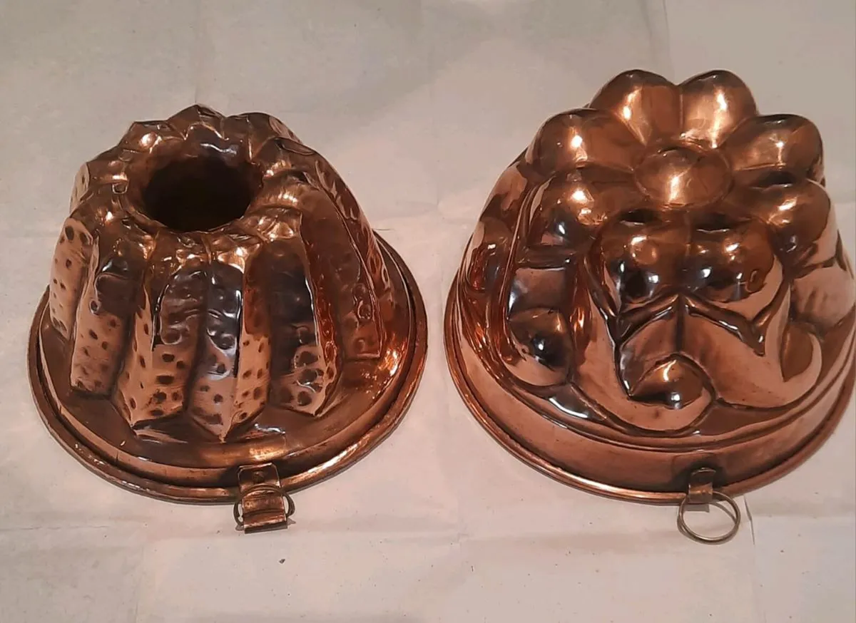 Antique Copper Jelly Moulds - Image 1