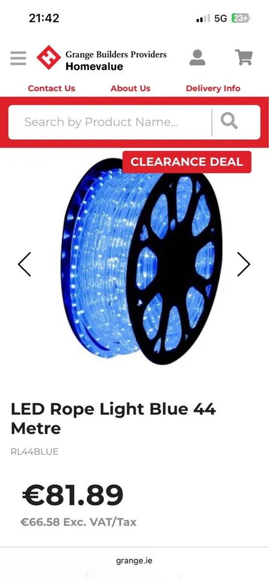Led rope lights (blue) 44 meters. New. - Image 1