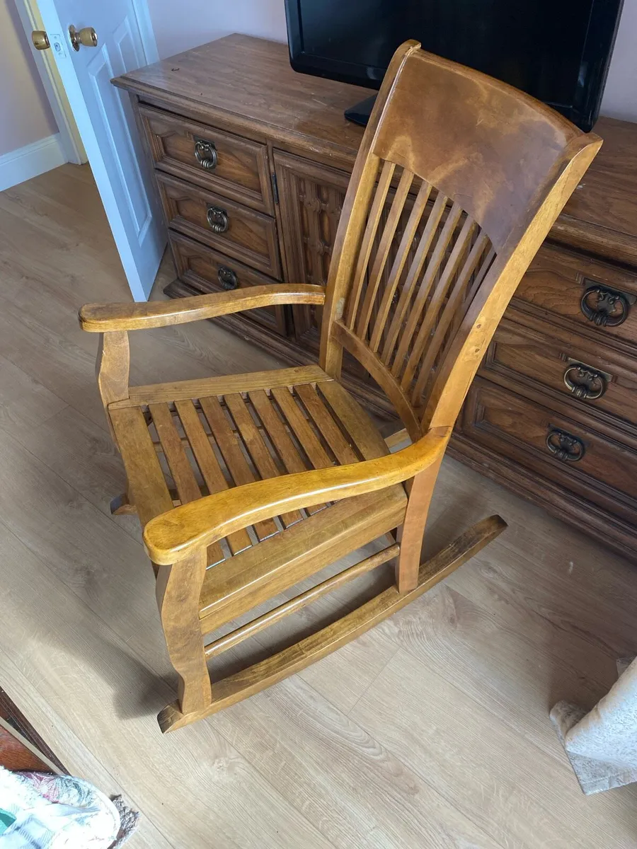 Wooden Rocking Chair – Minor Damage – €100 - Image 3