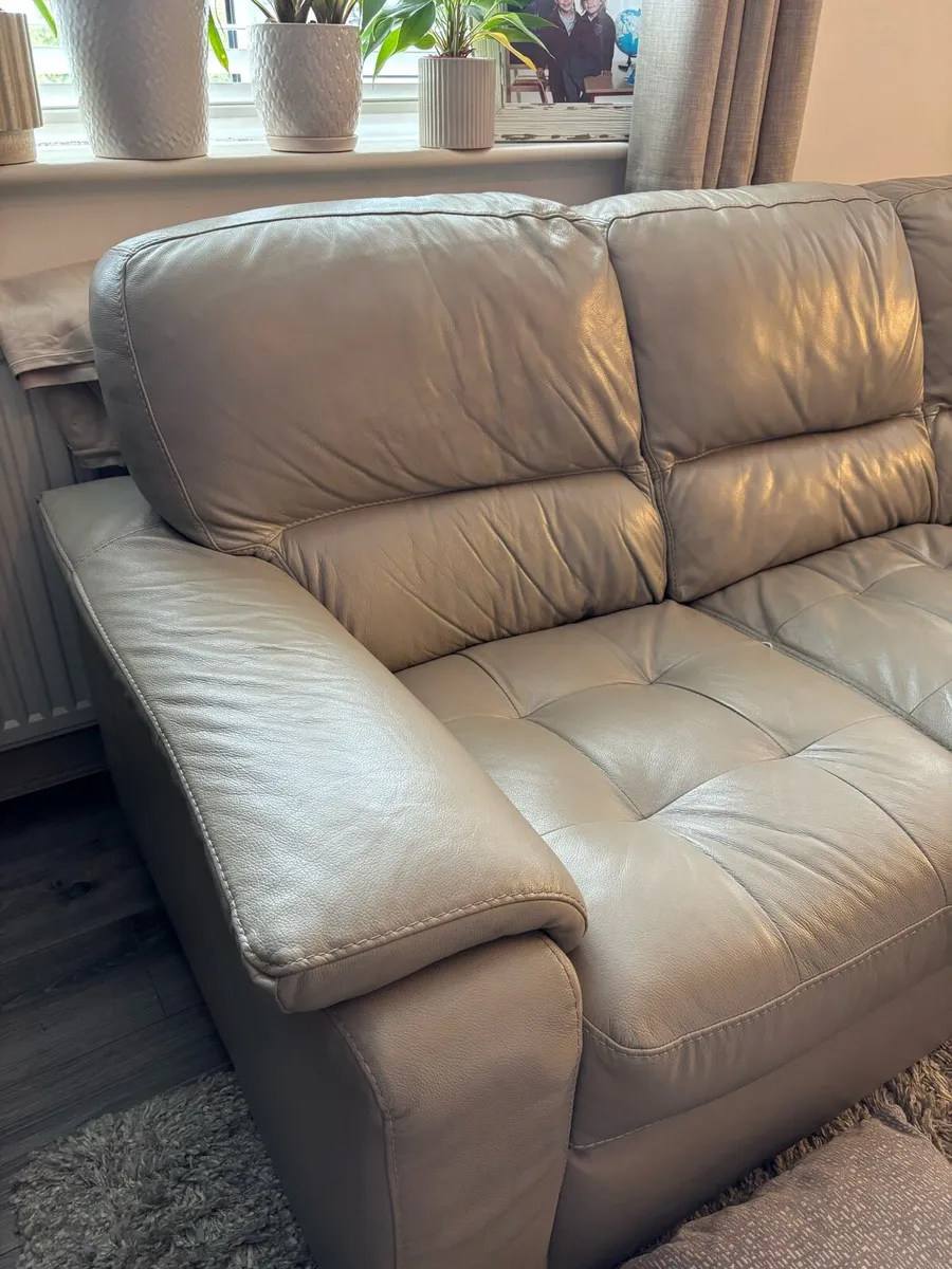 Leather corner sofa - Image 2