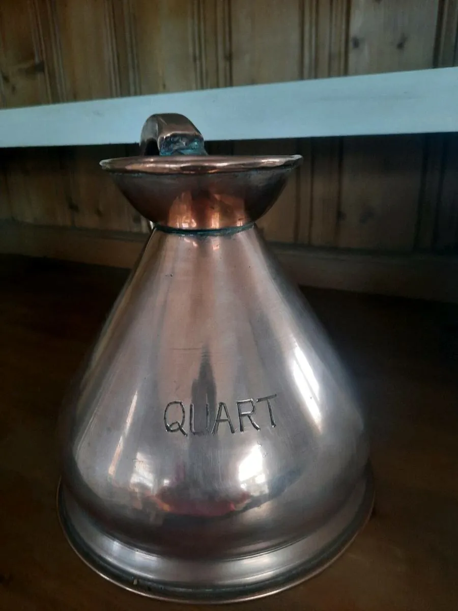 Antique Copper Quart Jug - Image 1