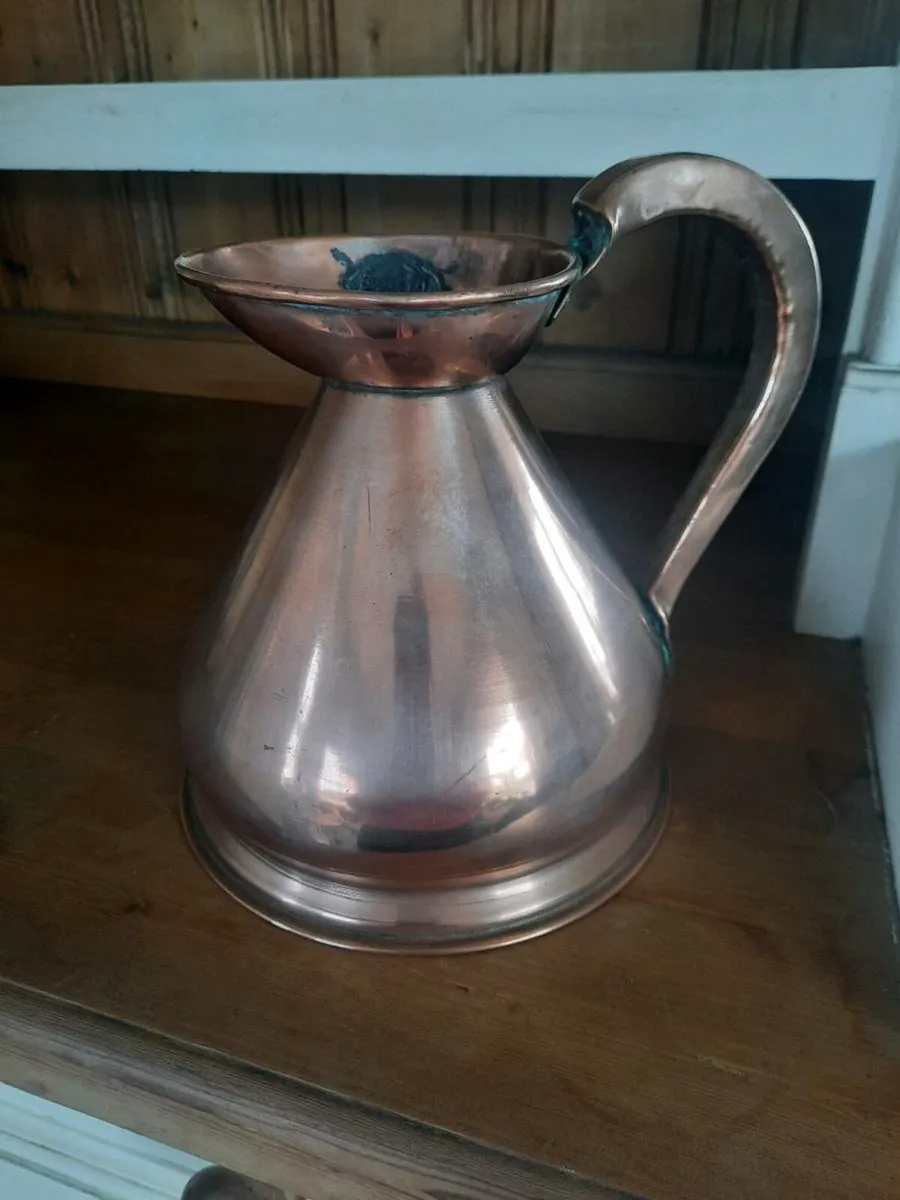 Antique Copper Quart Jug - Image 2