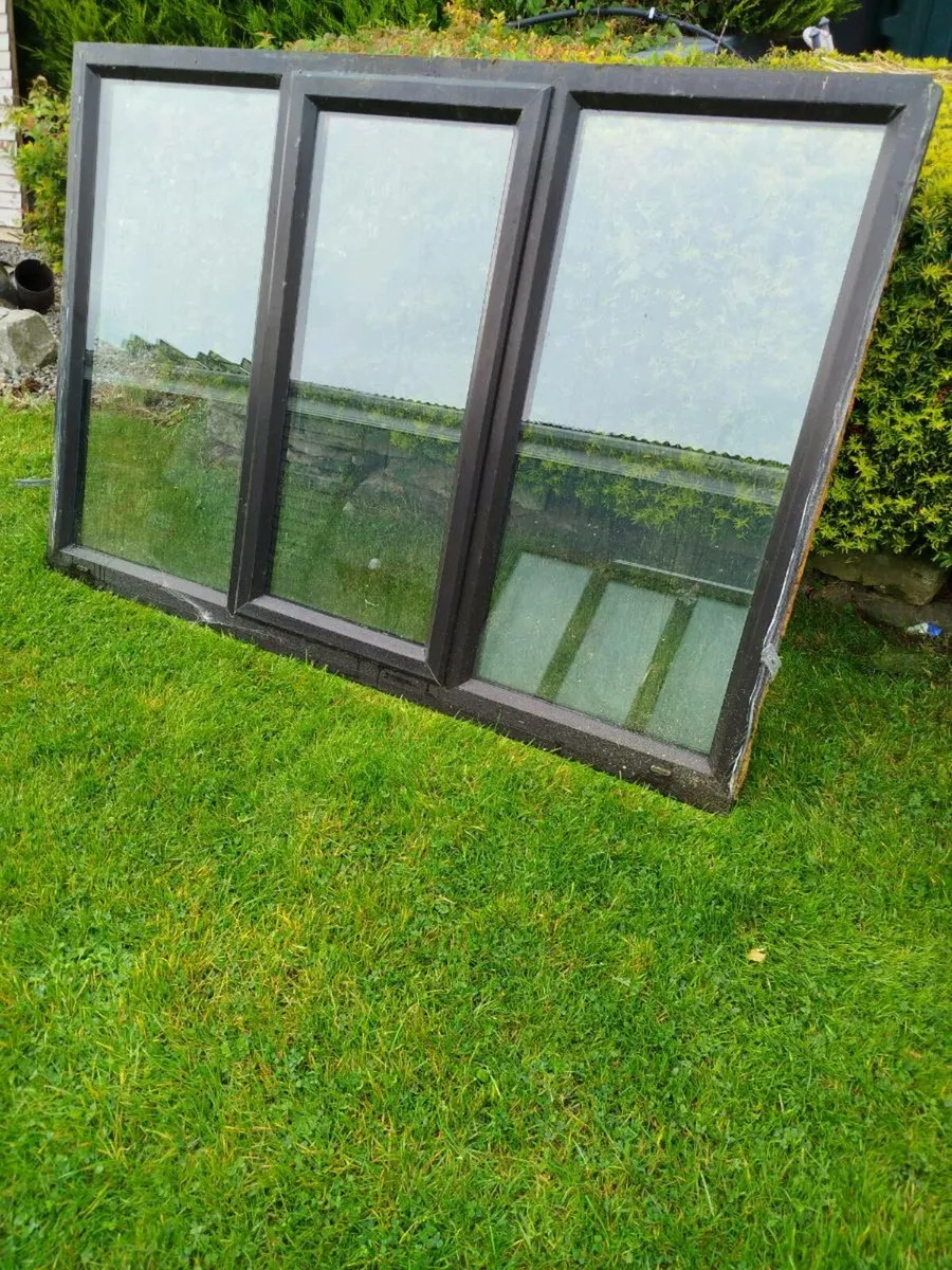 Black PVC double glazed windows - Image 1