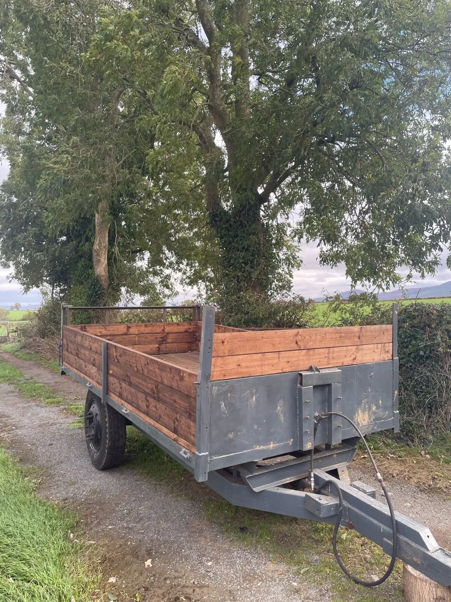 12 foot tipping trailer + yard scraper - Image 1