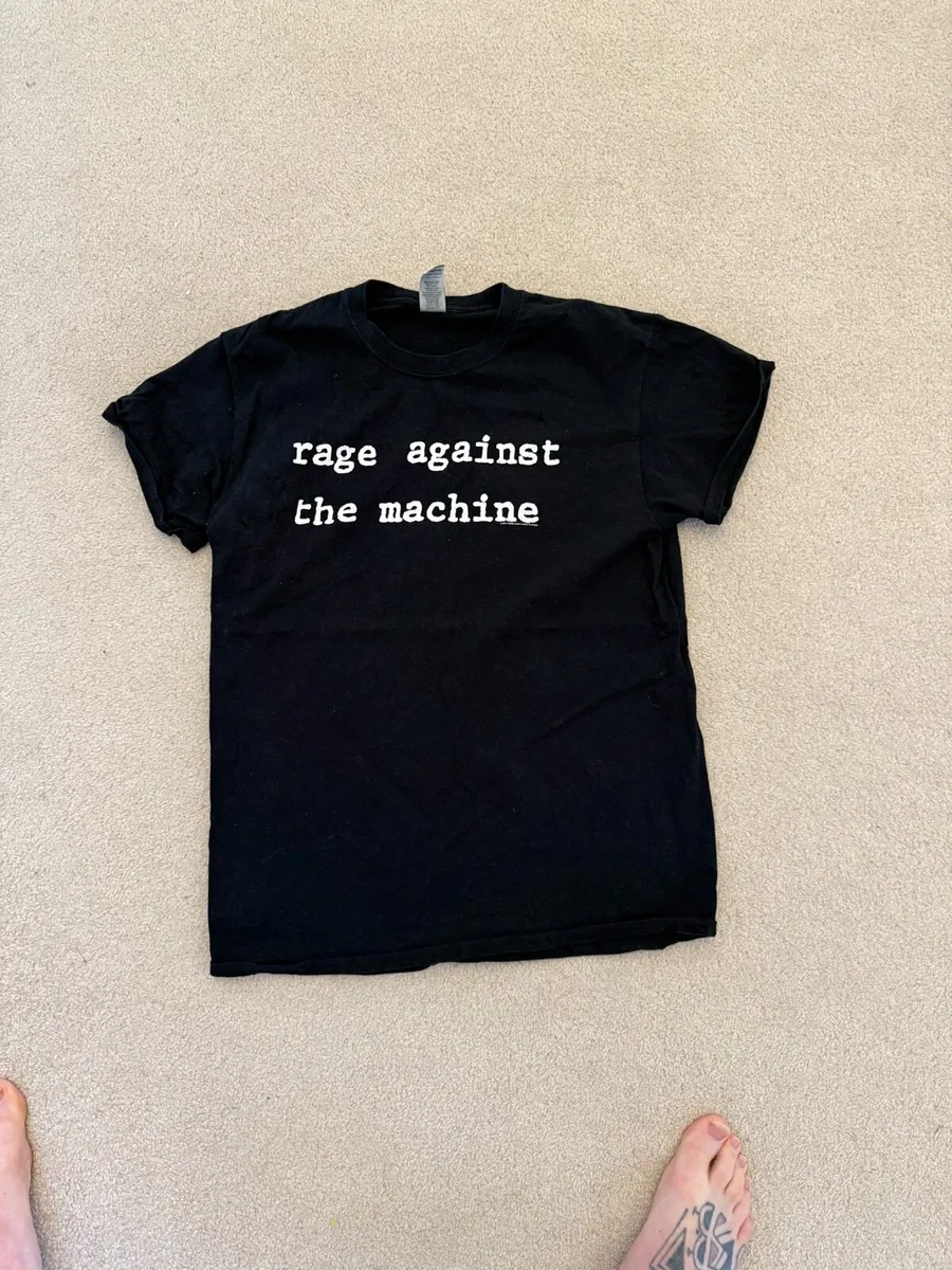 Rage Against the Machine -Medium Mens Navy T Shirt - Image 1