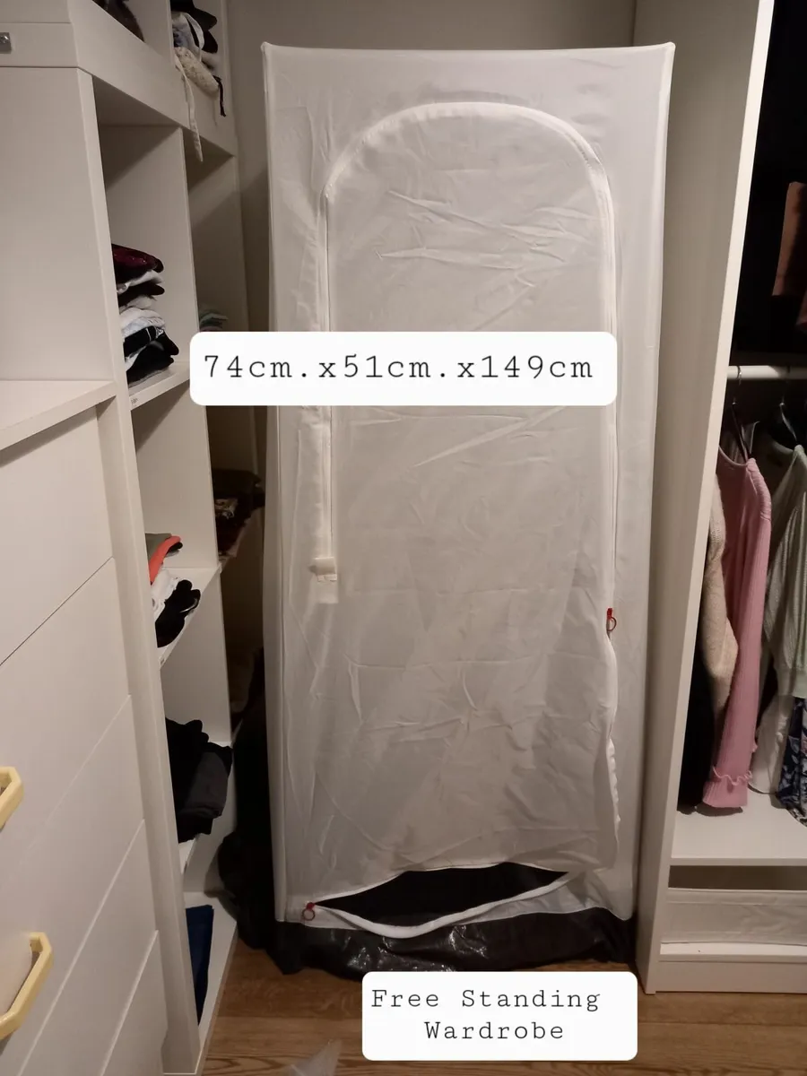 Free standing fabric nylon zip wardrobe - Image 1