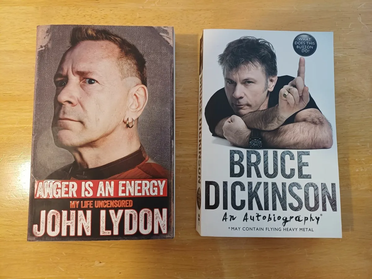 Bruce Dickinson & John Lydon books - Image 1