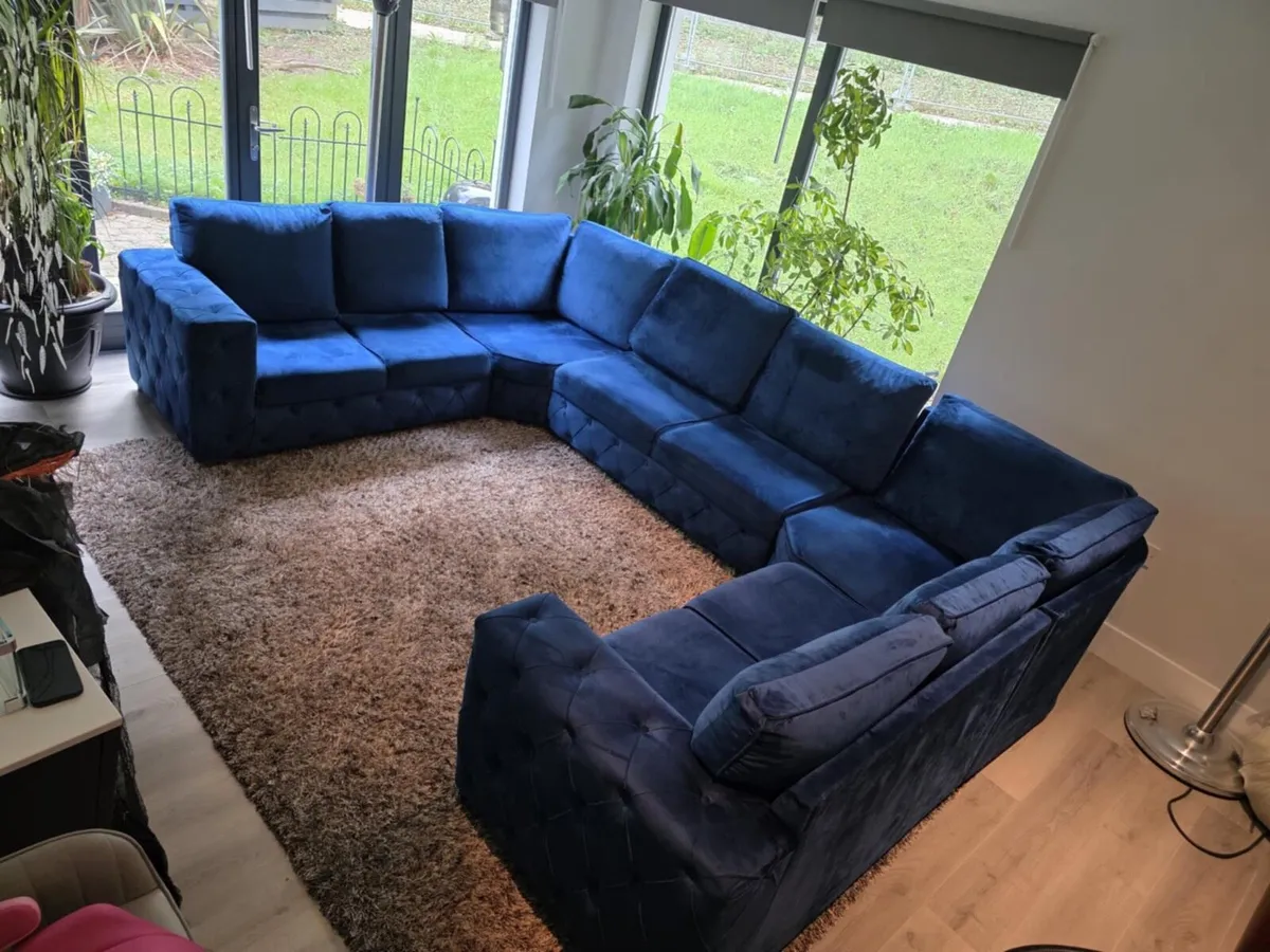Like new huge fabric corner suite no offers - Image 1