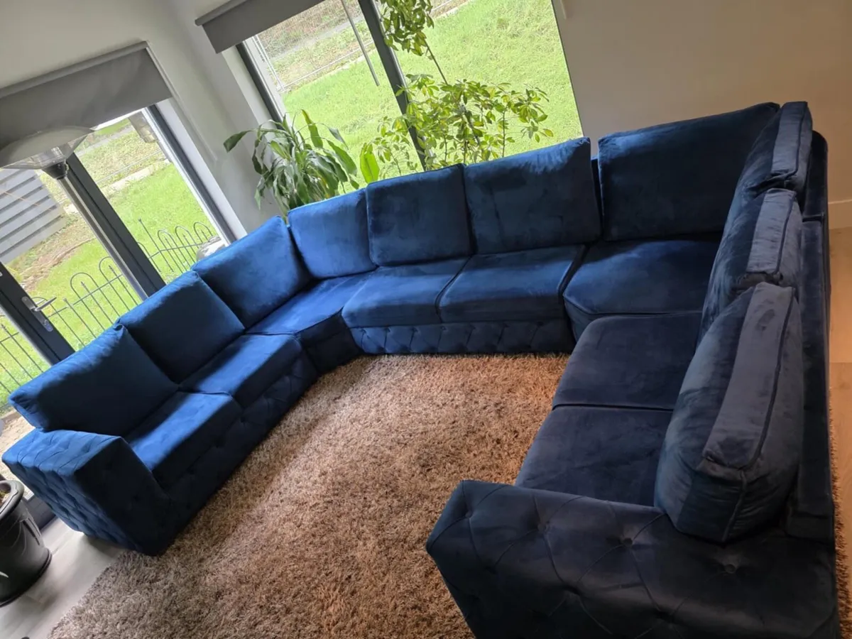 Like new huge fabric corner suite no offers - Image 2