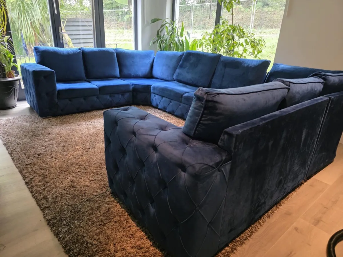 Like new huge fabric corner suite no offers - Image 3