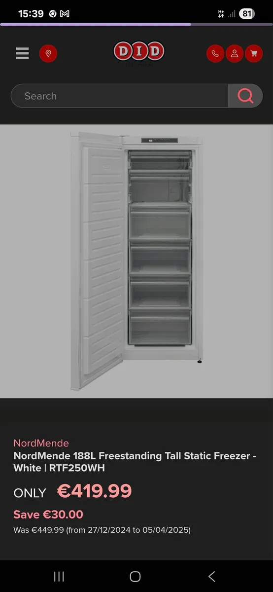 Nordmende Freezer - Image 1