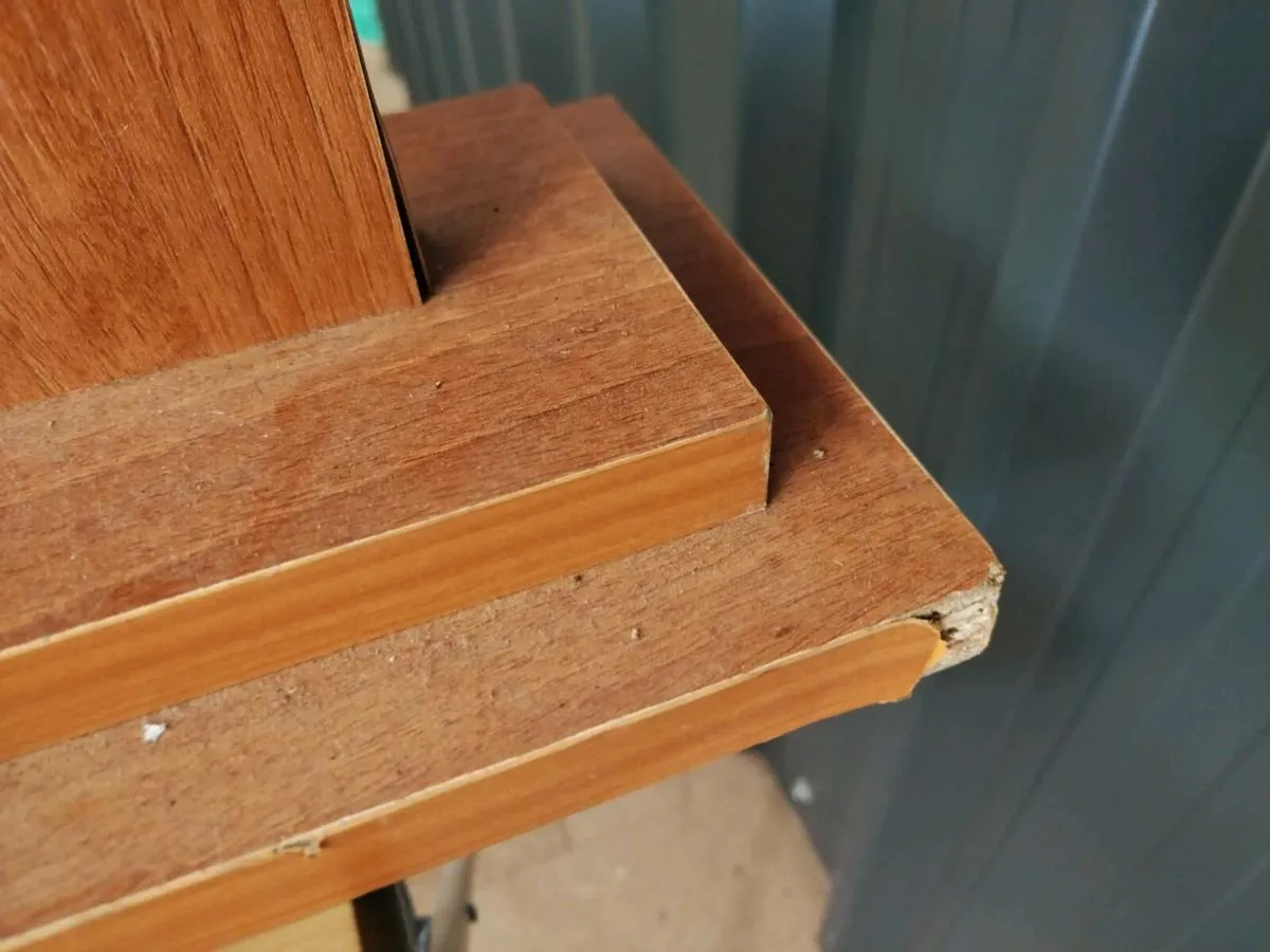 Mirror on base - damaged veneer, perfect mirror - Image 3