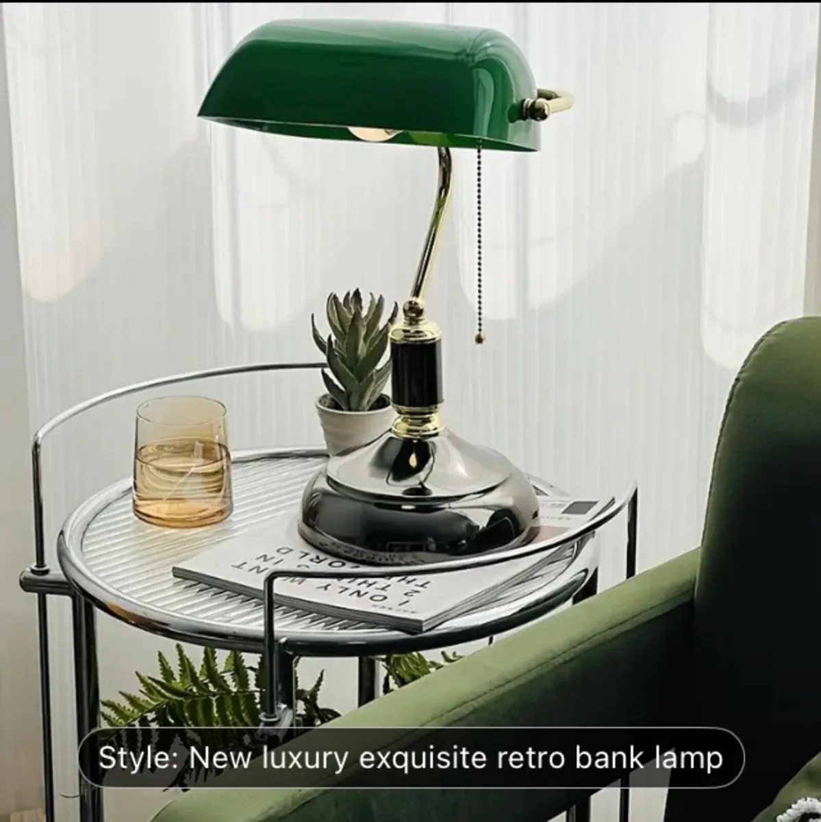 Bankers style lamp new free postage - Image 1