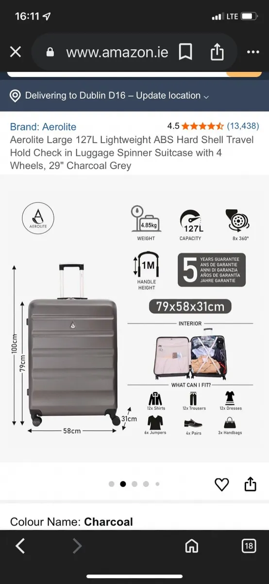 Large Aerolite suitcase - Image 4