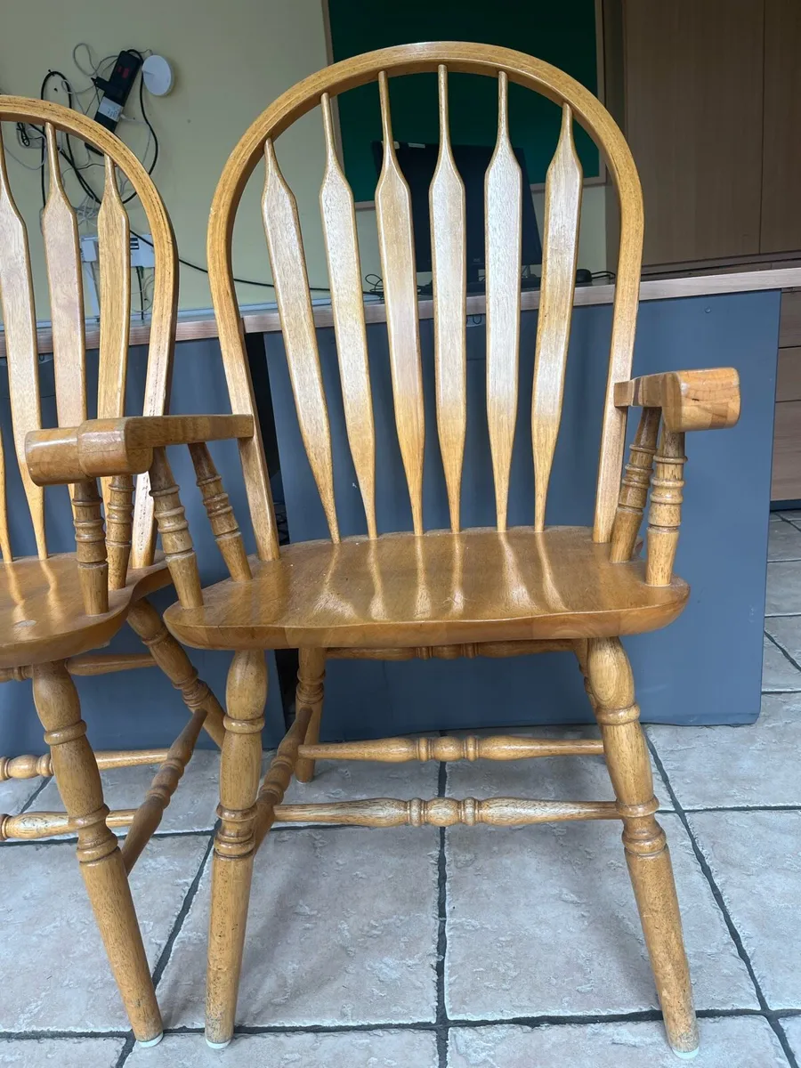 X2 Wooden Dining Chairs - Image 2