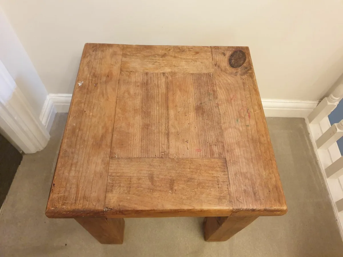 Solid Pine Side Table - Image 2