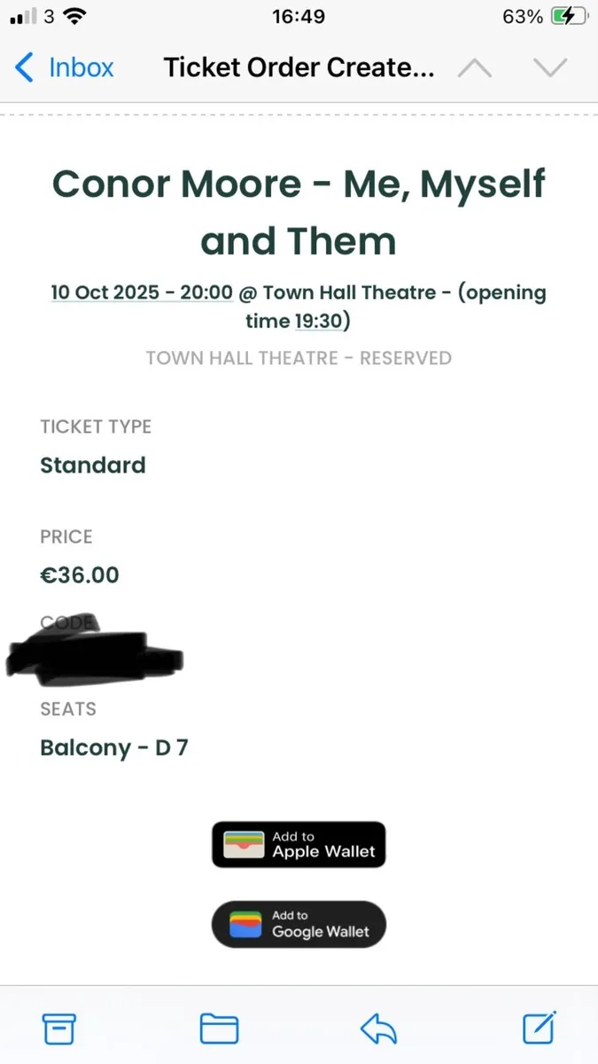 Conor Moore Comedian tickets - Conor sketch’s x2