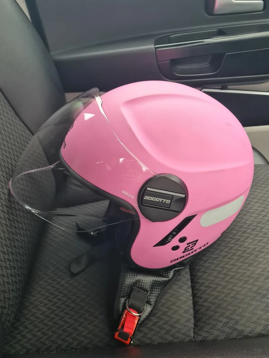 Bogotto H595-1 SPN Pink Jet Helmet - Image 1