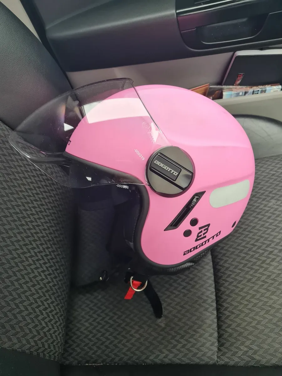 Bogotto H595-1 SPN Pink Jet Helmet - Image 2