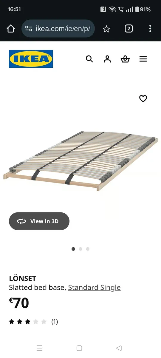 Single bed frame Hemnes - Image 2