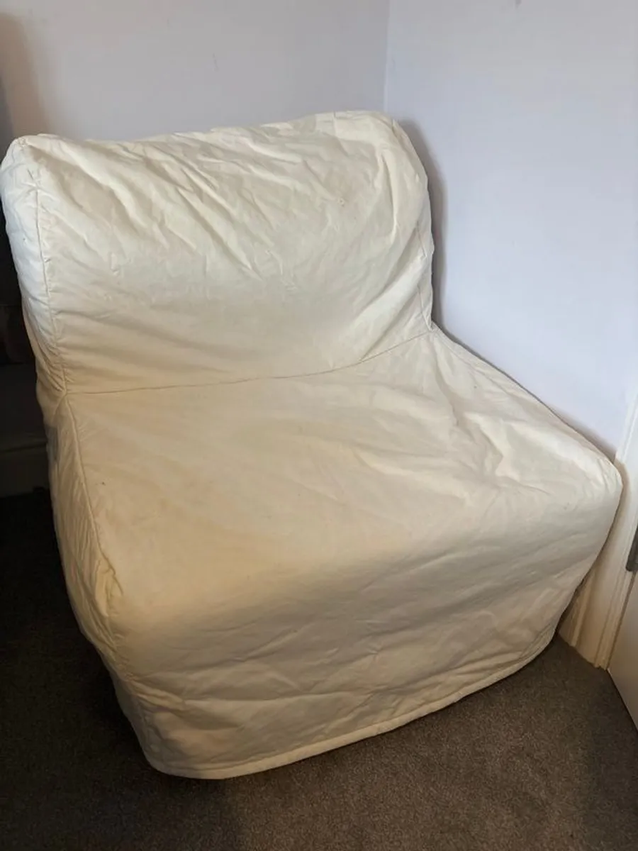 Lycksele ikea single folding bed chair with cover - Image 4