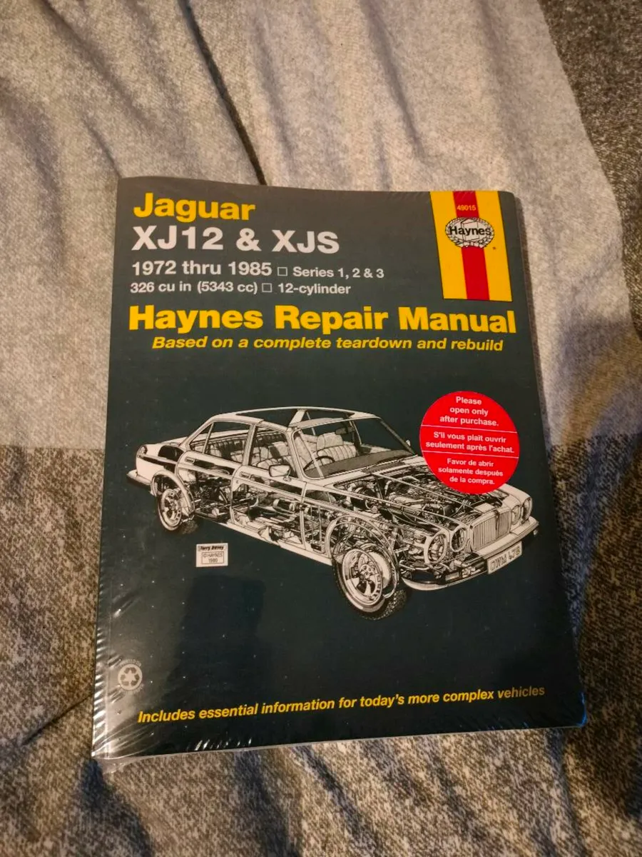 Jaguar XJ12 & XJS Haynes Manual (Brand New) - Image 1