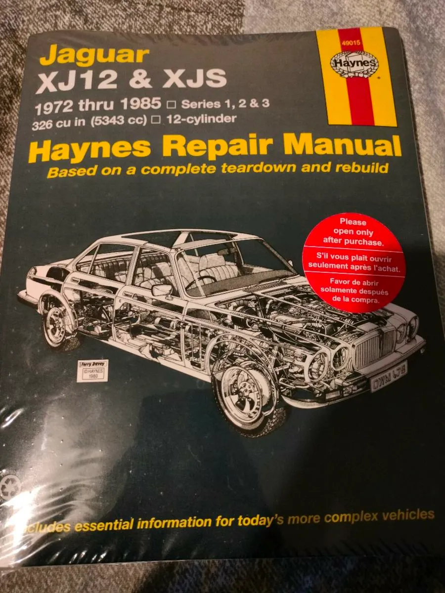 Jaguar XJ12 & XJS Haynes Manual (Brand New) - Image 2