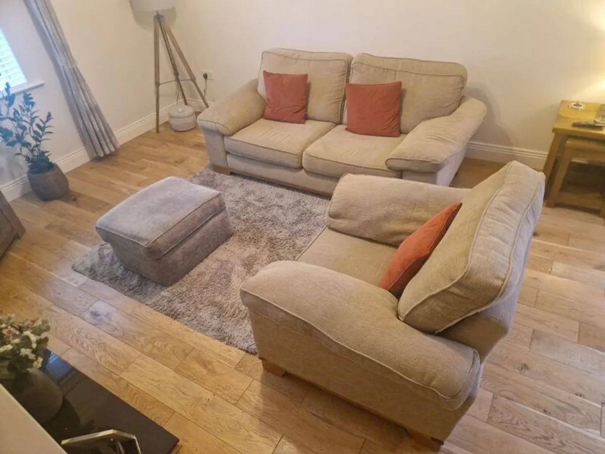 Sofa, Armchair & Footstool - Image 2