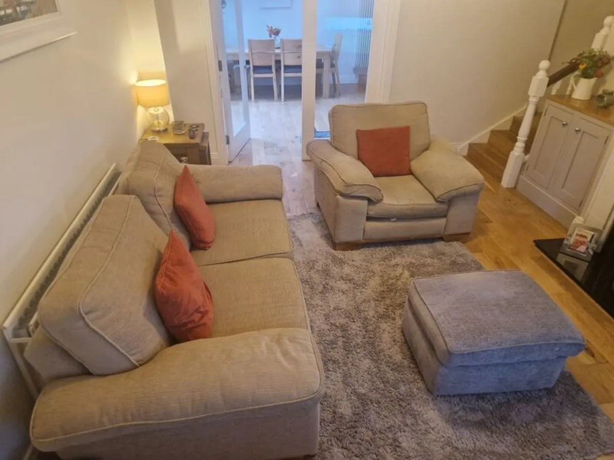 Sofa, Armchair & Footstool - Image 3