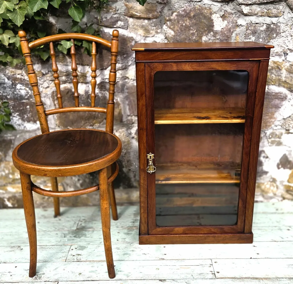 Small French Antique Display Cabinet- Circa 1900 - Image 4