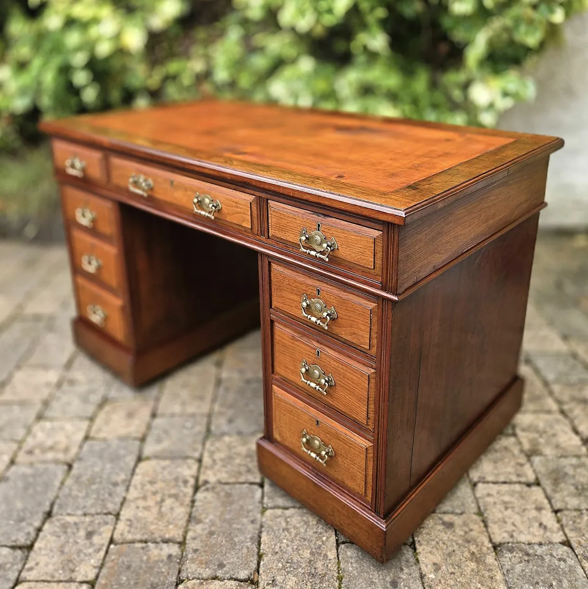 Edwardian Twin Pedestal Desk- Circa 1910 - Image 1