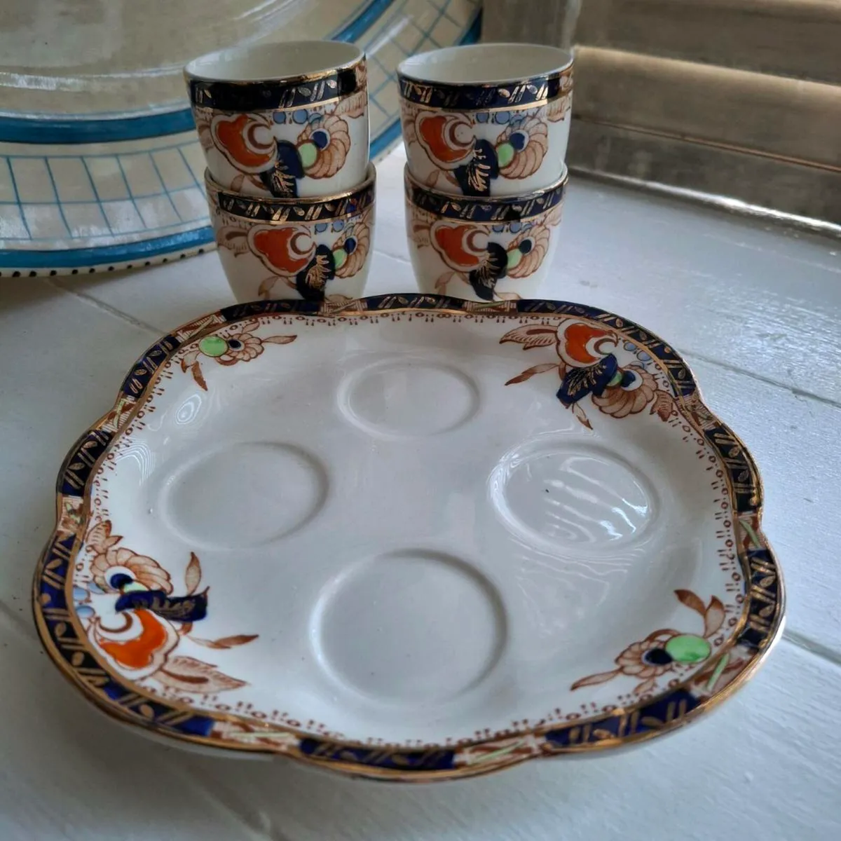 1920's Wood & Sons Egg Cups & Tray - Image 2
