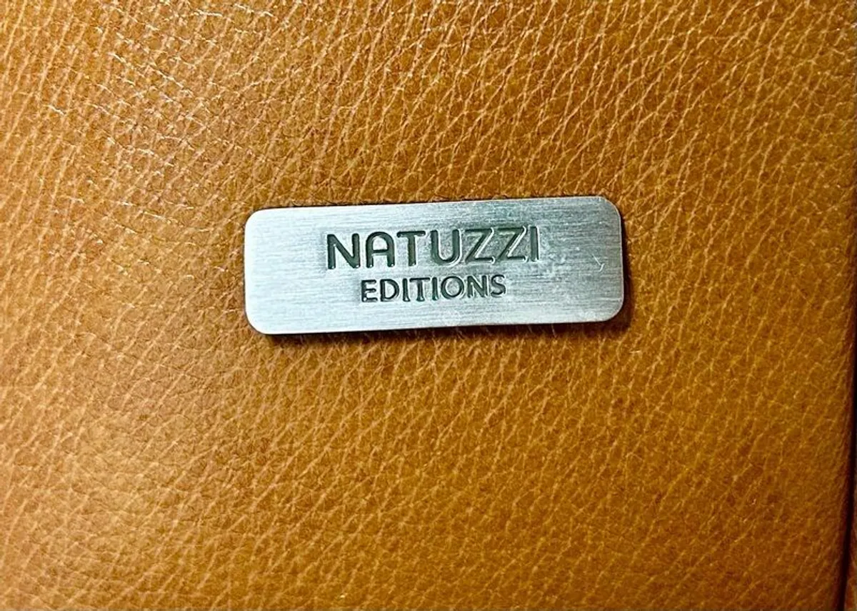 NATUZZI Leather Power Recliner Sofa - Image 1