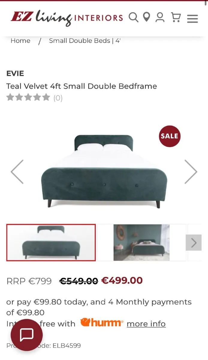 4ft Small Double Bed Frame - Image 2