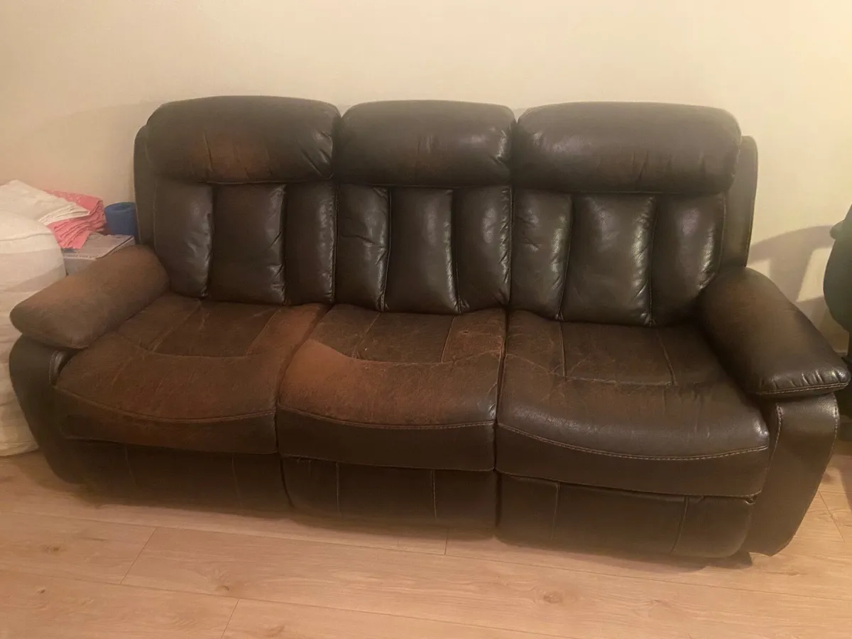 3 Seater Couch and Armchair - Image 3