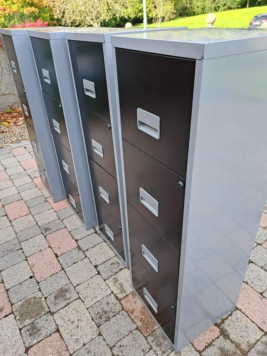 Small Filing Cabinets x 4 Brand New with Keys - Image 2