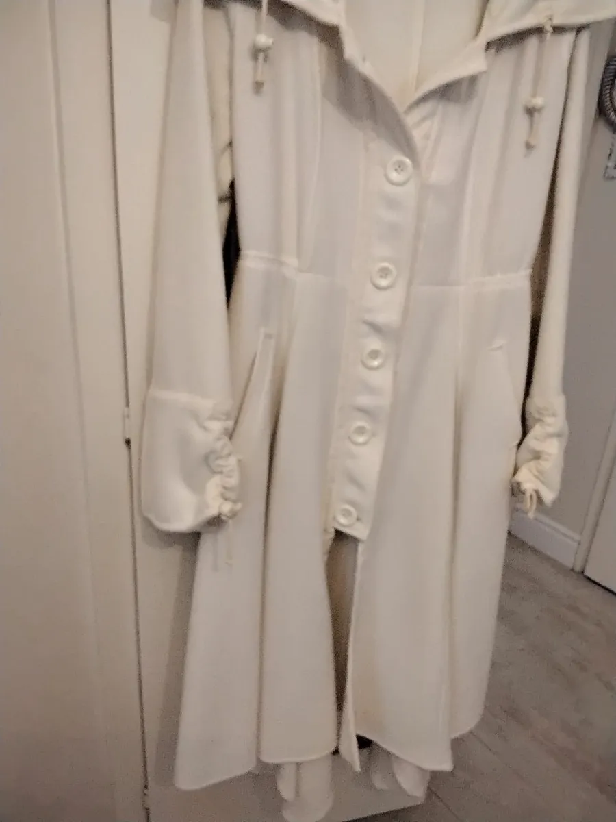 Ladies Fran and Jane Ivory White Coat - Image 4