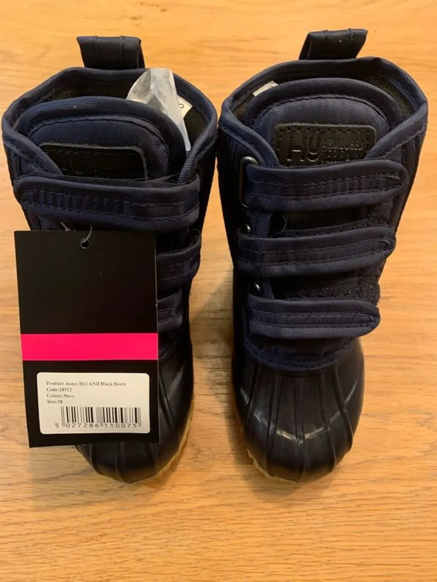 New Children's HyLAND Muck Boots Navy Size 28 (UK 10) - Image 2