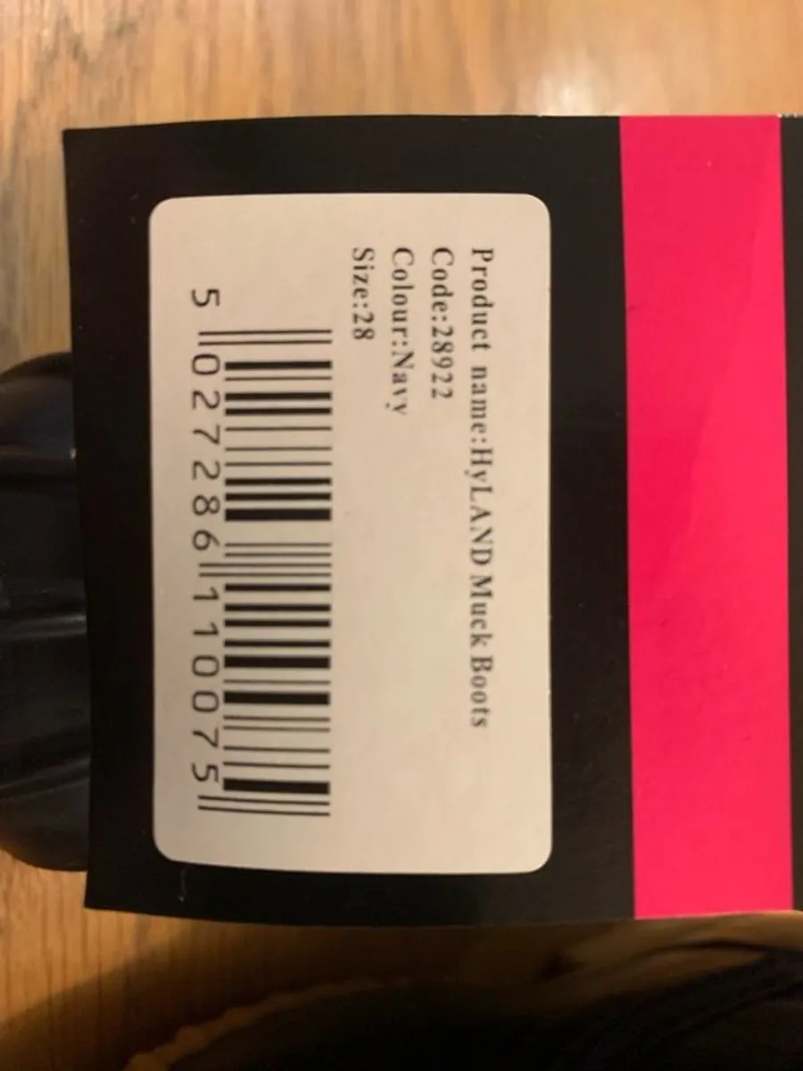 New Children's HyLAND Muck Boots Navy Size 28 (UK 10) - Image 4