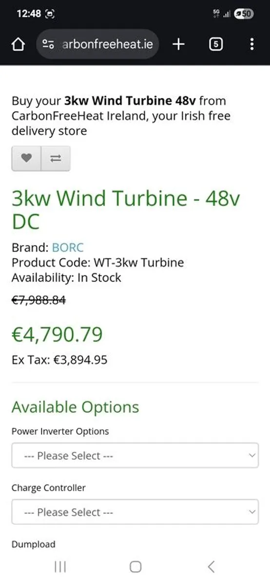 Wind Turbine- Purchased brand new almost 3 years ago - Image 2