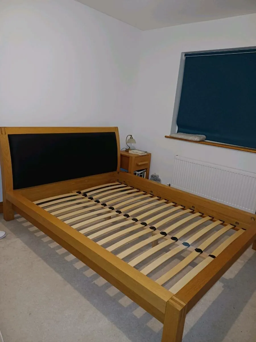King-size oak bed frame - Image 2