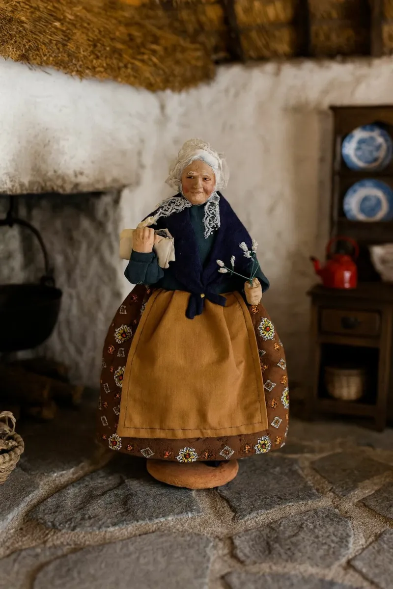 antique vintage cottage rustic doll  ornament gift - Image 1
