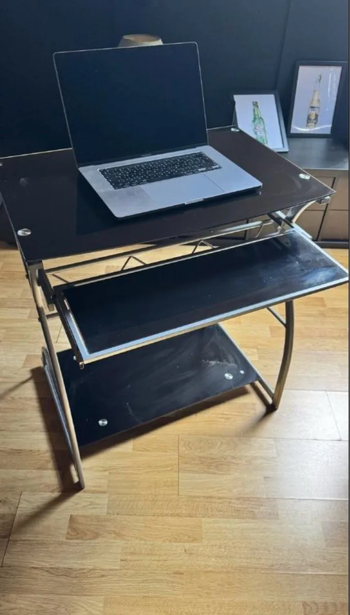 Glass Top Desk - Image 1